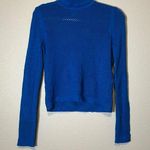 Bar III NWOT blue perforated sweater turtleneck Photo 0