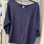 Market & Spruce Navy Cable Knit Dolman Sweater XL Photo 0