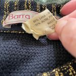 Barra of Italy Wool Blend Navy Blue Metallic Gold Military Style Button Cardigan Size M Photo 8