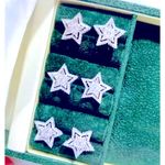 Boutique Large‎ Sparkling Star Earrings | White Gold Plated Silver Photo 6