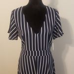 Midnight Doll Women's  Pinstripe Navy & White A-Line Dress Size 11 NWT #6460 Photo 1