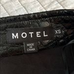 Dolls Kill Motel rocks black faux leather croc side slit high waisted sexy mini skirt XS Photo 2