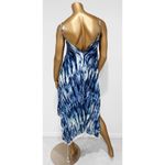 Beachwear by Japna Women's Blue Sleeveless Handkerchief Hem Midi Cover Photo 2