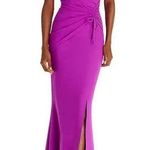 Chiara Boni La Petite Robe Costanza Long One-Shoulder Gown, Size 14 NWT $995 Photo 0