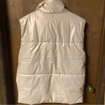 Fabletics Cream Pearl and Bronze Puffer Vest Photo 3