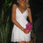 ZARA  White Spaghetti Strap bohemian crochet summer vacation sundress Dress Photo 4