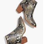 Madewell • The Rosie Ankle Boot in Snake Embossed Leather Moonstone Multi heeled Photo 0