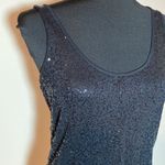a.n.a Women’s . Scoop neck sequence tank top black dressy casual small layering Photo 6
