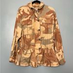 Free People Lead The Way Camo Lightweight Utility Jacket Taupe Tan Women’s XS Photo 2