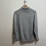 Double Zero Scandi Oversized loose fit leggings friendly light gray turtleneck knit sweater Photo 6