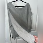 Treasure & Bond  Long Sleeve Ribbed One-Shoulder Pullover Sweater Gray Size Large Photo 10