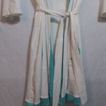 Hello Mello Luxurious Soft Lounge Robe With Matching Drawstring Tote Bag Sz S/M White Photo 2