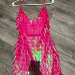 White Fox Boutique Neon Pink White Fox Dress  Photo 0