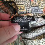 Lucky Brand Green & Yellow Geometric Cold Shoulder Flutter Top Size Large Photo 6