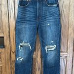 Abercrombie & Fitch Abercrombie Fitch Curve Love The Ankle Straight Ultra High Rise Distressed 28 6s Photo 0