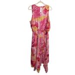 Ashley Stewart  Plus 18/20 Watercolor Floral Asymmetric Dress Fairy Y2K Whymsical Photo 5