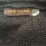 John Fashion Black Wool Blend Crochet Pixie Vest Size L Whimsical Goth Size L Photo 3