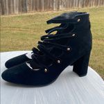 Michael Shannon  Elegant Black suede Strappy Heels size 12 Photo 3