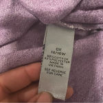 Catherines Croft & Barrow Cowl Neck Pullover Knit Top with Pocket Lavender White Size XL Photo 4