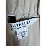 Athleta  Skyline Pant II Khaki Paperbag Waist Tie Cropped Leg Women's Size 20 Photo 5