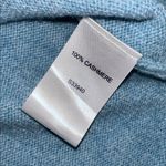 Ann Mashburn  100% Cashmere Sweater Heathered Blue Size Small Photo 3