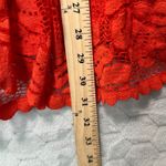 Maeve Anthropologie Women Red Lace Tiered Mini Dress XS Summer Party Cocktail Photo 8