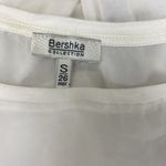 Bershka  White Sheer Half Sleeve Blouse Top S Photo 3