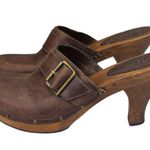 MIA  Vintage Leather Clogs GUC Size 9M  S3746 Photo 6