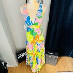 Maaji Selvatik Marea Knit Cover-Up Maxi Dress, Yellow/Blue Size Small 2/4, NWT Photo 13