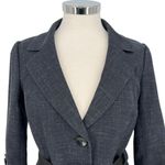 Classiques Entier Wool Linen Tie Waist Blazer Jacket Navy Blue Size 6 Photo 1