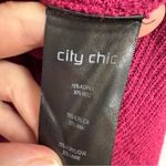 City Chic  Burgundy Boat Neck Slouchy Sweater Womens 16 Boho Casual Oversized Photo 3