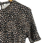 Paco Rabanne Black Floral Jersey Short Sleeve Crewneck Midi Dress Size XXL Photo 8