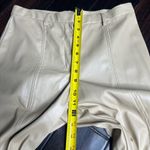 Jason Wu Faux leather pants with bottom slit business casual stretch bodycon indie boho Photo 3