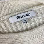 Madewell  Cream Boatneck Button Shoulder Ballon Sleeve Wool Sweater XS Photo 9