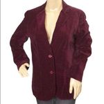 Private Line Vintage Burgundy Red Velvet Blazer 10 Small 70s or 80s Size undefined Photo 0