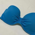 Victoria's Secret Victoria’s Secret Blue Strapless Padded Bikini Top Swimwear Top 32D Photo 1