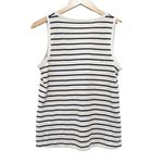 Madewell  White Navy Blue Striped Tank Top Sz S Photo 4