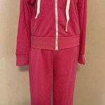 Casual Track Suits Set Zipper Hoodie Sweatshirt with Pockets Red Size M Photo 1