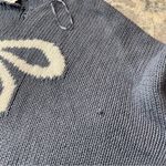 Sincerely Jules Periwinkle Sweater with White Bow Blue Photo 2