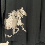 NWT Chestnut Bay Spirit Tee M Black Night Free Run Metallic Horse Equestrian Size M Photo 2