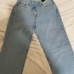 Abercrombie & Fitch Abercrombie Curve Love Low Rise Baggy Jean in Light with Crossover Waistband Photo 3