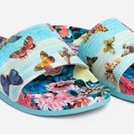 Johnny Was  Costa Azul‎ Butterfly Pool Slides Sandal 6 Photo 0