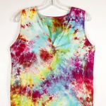 Beach Lunch Lounge Womens Small Top Tie Dye Firework Fancy Handmade Pink 134 Photo 2