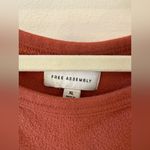 Free assembly organic cotton Women’s orange pumpkin spice long sleeve blouse XL Photo 2