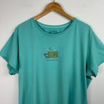 Life is Good  Womens Girl’s Night Out Graphic Short Sleeve Shirt Top Sz XXL Blue Photo 4