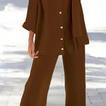 Brooks Brothers  Brown Wide Leg Jumpsuit Photo 0