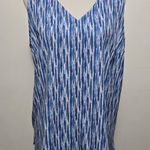 Eddie Bauer Departure Blue Ikat V-Neck Tank Top Large Outdoor Travel Gorpcore Photo 1