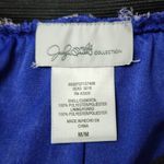 Jaclyn Smith Royal Blue Paisley Pleated Pull On Skirt Size Medium Photo 5