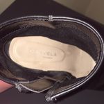 Kurt Geiger Carvela Black Side Zip Gold Metal Trim Block Heel Boots $245 EUC 6 Photo 7