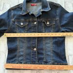 Forever 21 Twentyone  Y2K Slim Fit Blue Denim Jean Jacket Dark Wash Aesthetic L Photo 6